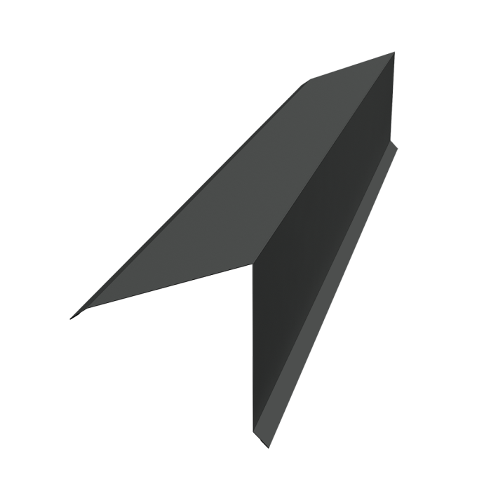 Планка конька односкатной кровли Grand Line 160x160 0,5 Drap TX RAL 7016 антрацитово-серый (2м)