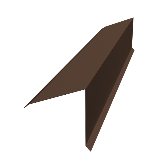 Планка конька односкатной кровли Grand Line 160x160 0,5 Velur X RAL 8017 шоколад (3м)