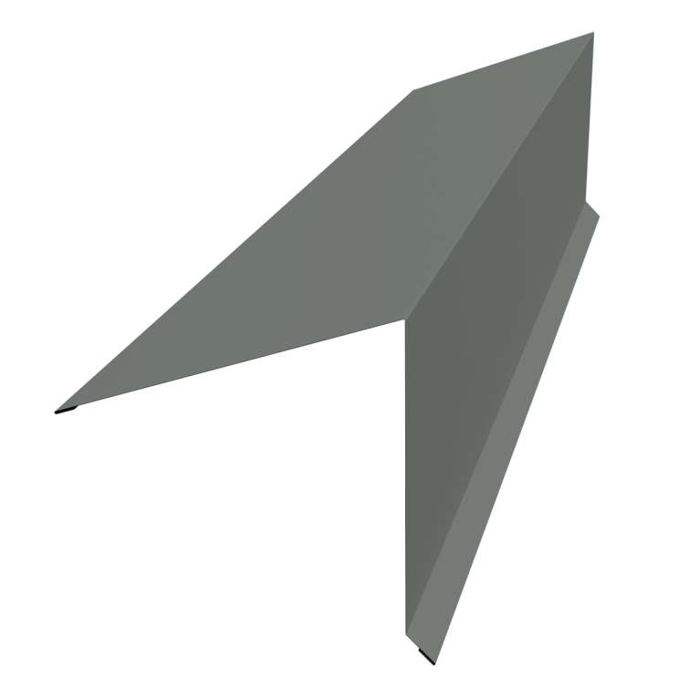 Планка конька односкатной кровли 180x160 0,45 PE с пленкой RAL 7005 мышино-серый (2м)