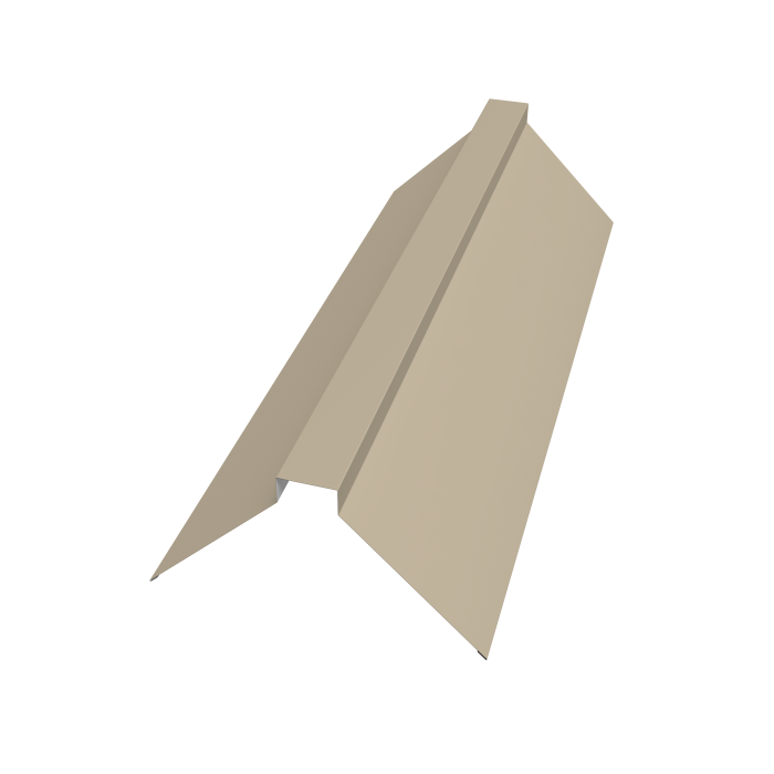 Планка конька плоского 115х30х115 0,45 Drap TX RAL 1015 светлая слоновая кость (3м)