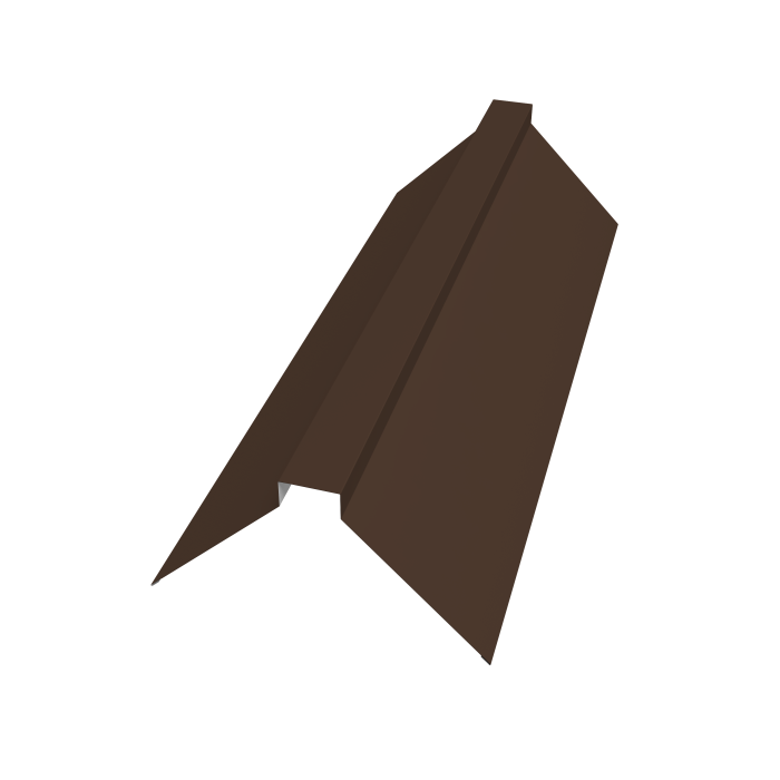 Планка конька плоского 115х30х115 0,45 Drap TX RAL 8017 шоколад (3м)