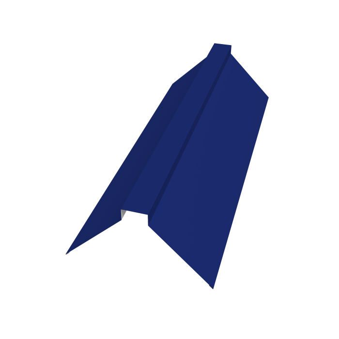 Планка конька плоского 115х30х115 0,45 PE с пленкой RAL 5002 ультрамариново-синий (2м)