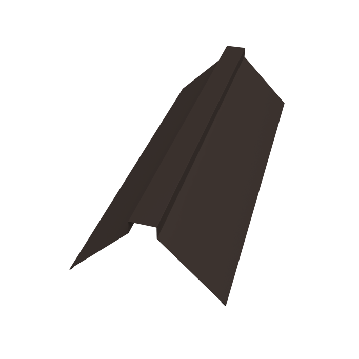 Планка конька плоского 115х30х115 0,5 Atlas X с пленкой RR 32 темно-коричневый (3м)