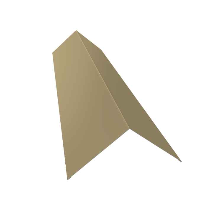 Планка конька плоского 145х145 0,4 PE с пленкой RAL 1014 слоновая кость (2м)