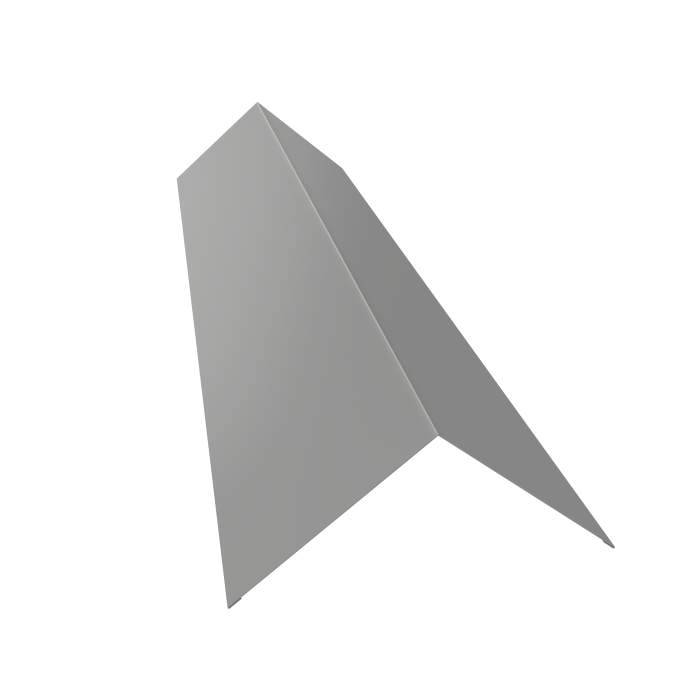 Планка конька плоского 145х145 0,45 Drap TX RAL 7047 телегрей 4 (2м)