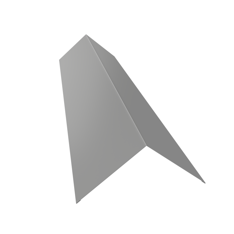 Планка конька плоского 145х145 0,45 Drap TX RAL 7047 телегрей 4 (3м)