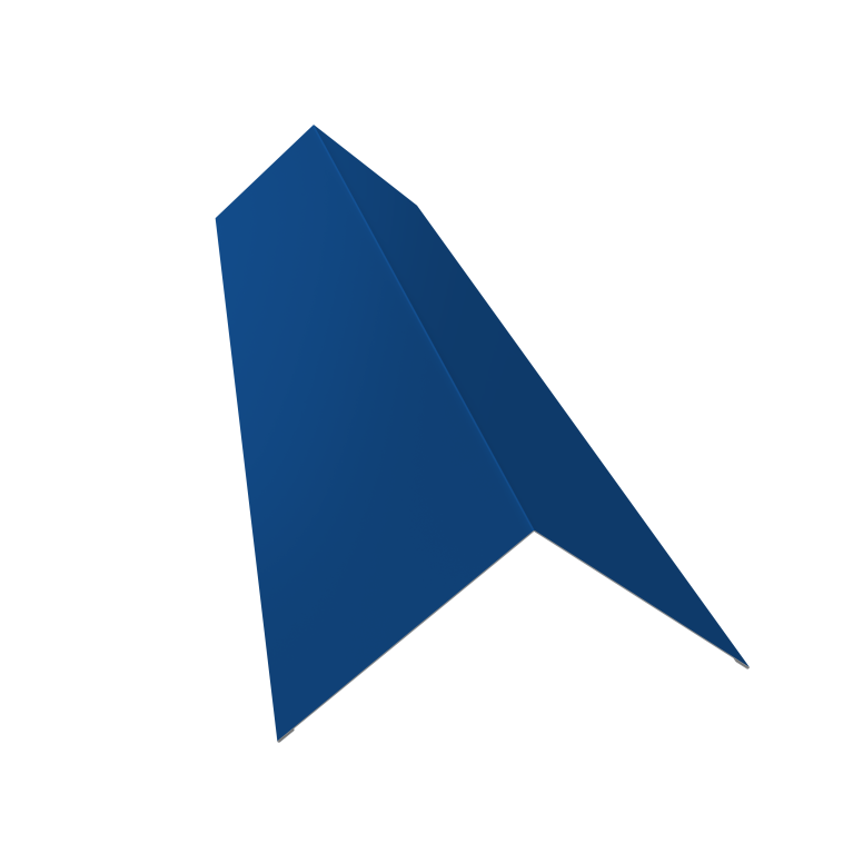 Планка конька плоского 145х145 0,45 PE с пленкой RAL 5005 сигнальный синий (2м)