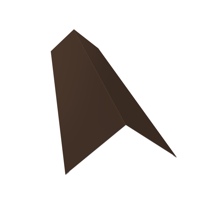 Планка конька плоского 145х145 0,5 Atlas X с пленкой RAL 8017 шоколад (3м)