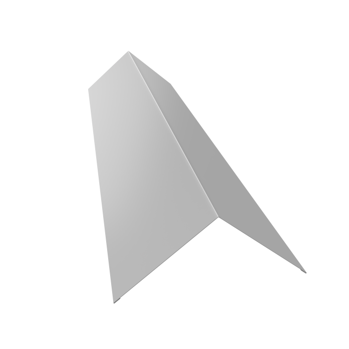 Планка конька плоского 145х145 0,5 PE с пленкой RAL 9003 сигнальный белый (3м)