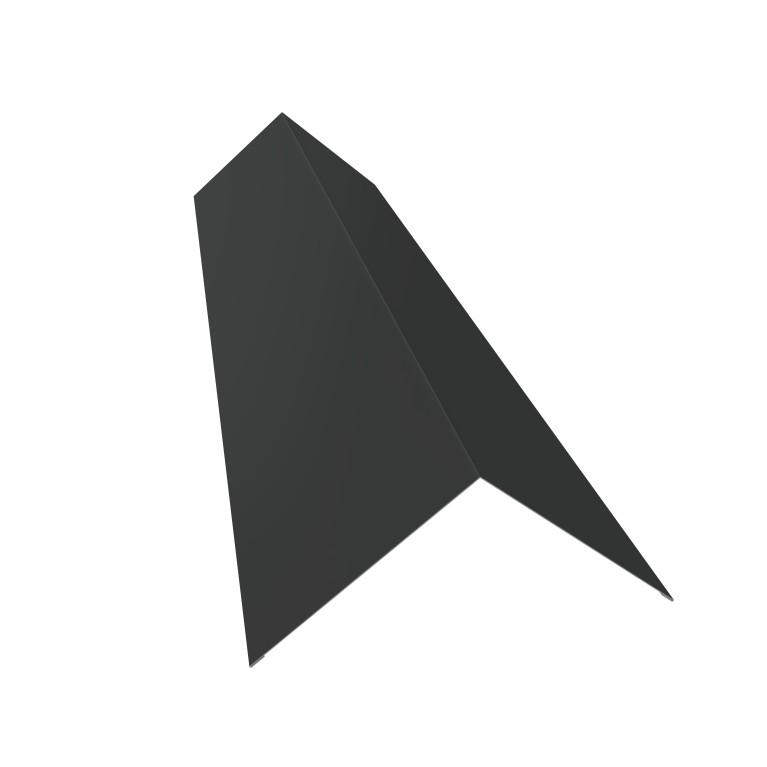 Планка конька плоского 145х145 0,5 Rooftop Бархат RAL 7016 антрацитово-серый (3м)