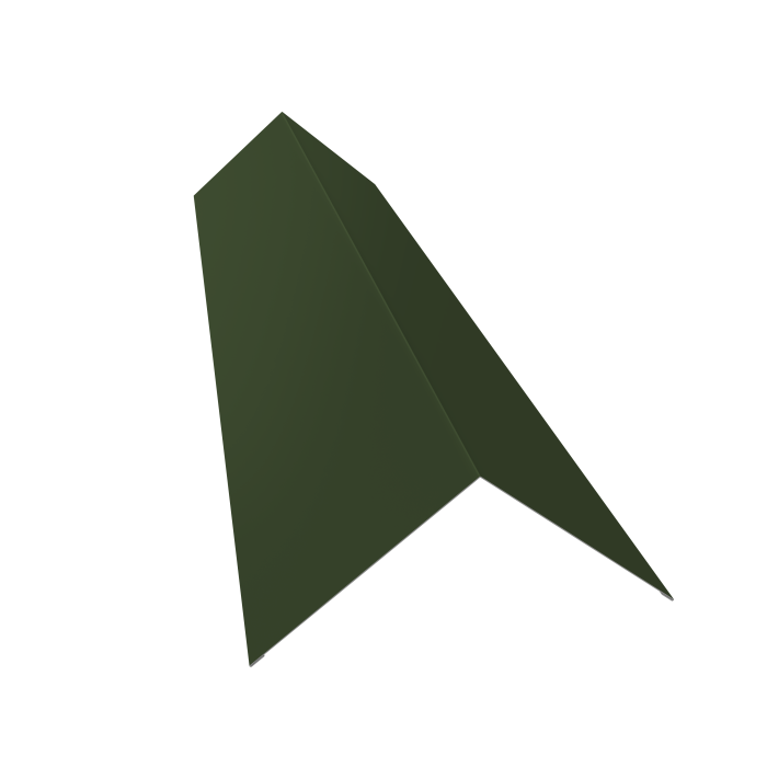 Планка конька плоского 145х145 0,5 Satin Matt TX RAL 6020 хромовая зелень (3м)