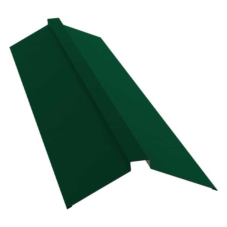 Планка конька плоского 150х40х150 0,5 Satin Matt RAL 6005 зеленый мох (3м)