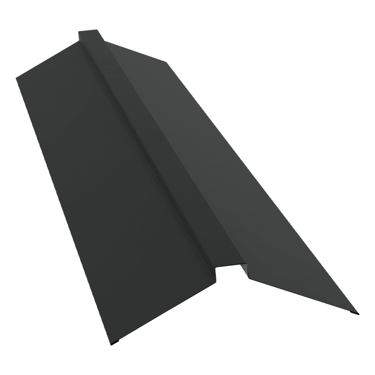 Планка конька плоского 150х40х150 0,5 Satin Matt RAL 7016 антрацитово-серый (2м)