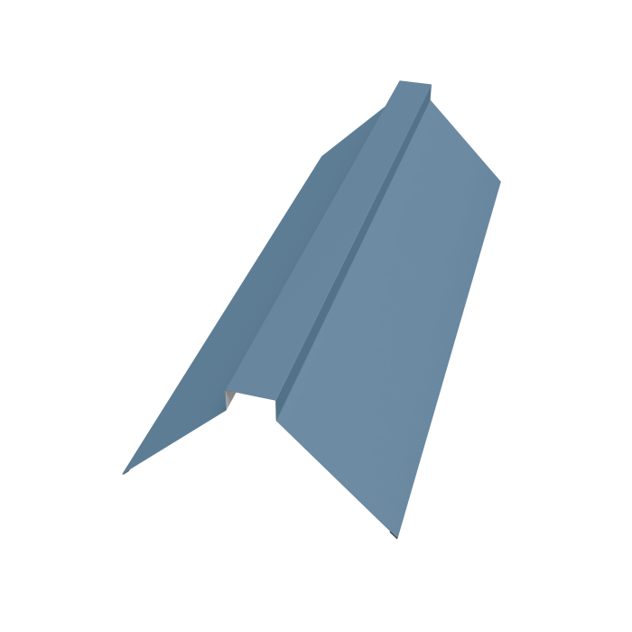 Планка конька плоского 175х50х175 0,45 Drap TX RAL 5024 пастельно-синий (2м)