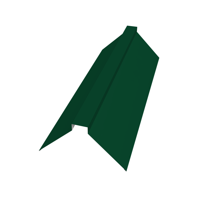 Планка конька плоского 175х50х175 0,45 Drap TX RAL 6005 зеленый мох (3м)