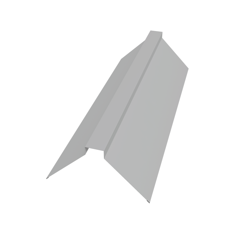 Планка конька плоского 175х50х175 0,45 Drap TX RAL 7047 телегрей 4 (2м)