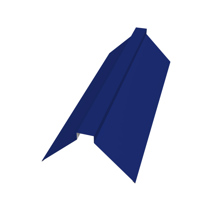 Планка конька плоского 175х50х175 0,45 PE с пленкой RAL 5002 ультрамариново-синий (3м)