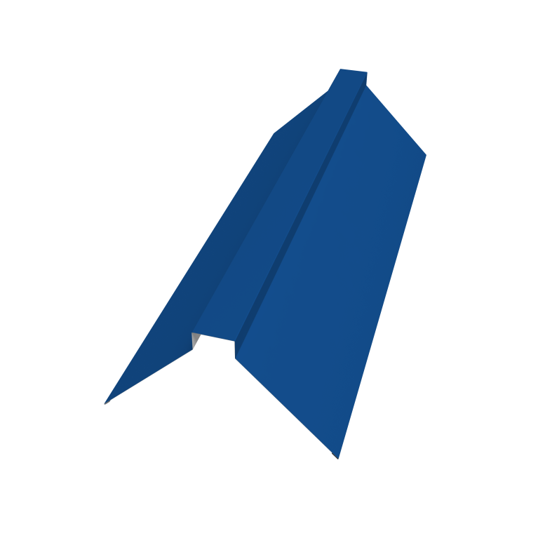 Планка конька плоского 175х50х175 0,45 PE с пленкой RAL 5005 сигнальный синий (2м)