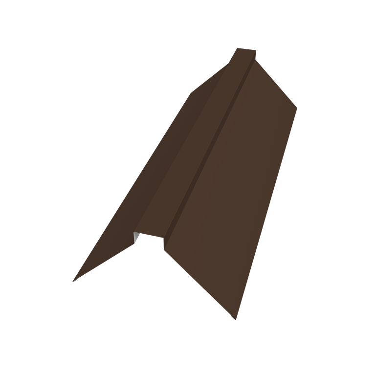 Планка конька плоского 175х50х175 0,5 Satin Matt RAL 8017 шоколад (2м)