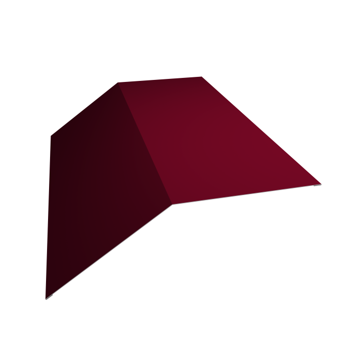 Планка конька плоского 190х190 0,45 PE с пленкой RAL 3003 рубиново-красный (2м)