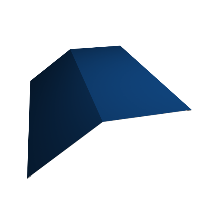 Планка конька плоского 190х190 0,45 PE с пленкой RAL 5005 сигнальный синий (2м)