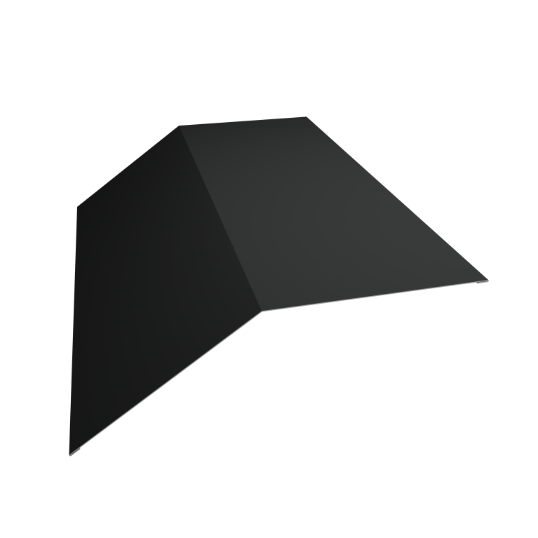 Планка конька плоского 190х190 0,5 GreenCoat Pural BT, matt RR2H3 (RAL 7016 антрацитово-серый) (2м)