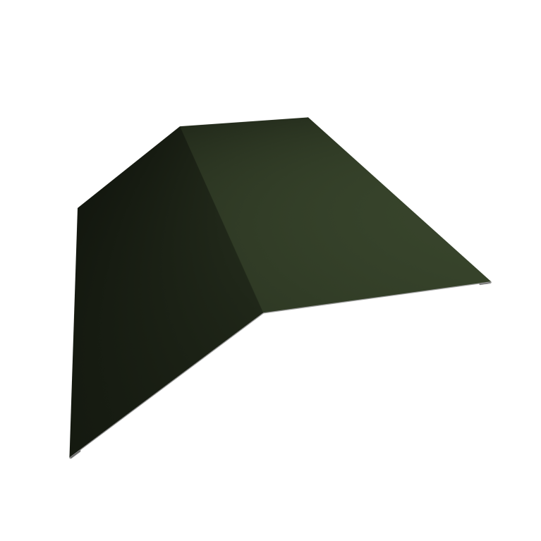 Планка конька плоского 190х190 0,5 Satin Matt TX RAL 6020 хромовая зелень (3м)