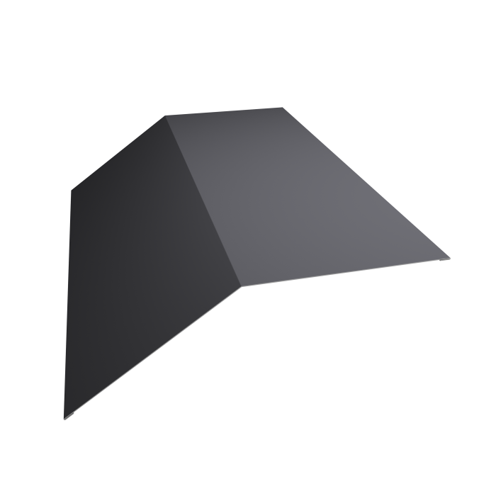 Планка конька плоского 190х190 0,5 Satin с пленкой RAL 7004 сигнальный серый (3м)