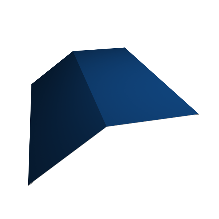 Планка конька плоского 190х190 0,7 PE с пленкой RAL 5005 сигнальный синий (3м)
