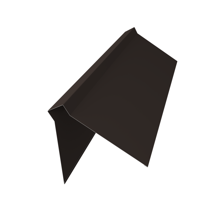 Планка конька плоского 220х50х220 0,45 Drap-double TX RR 32 темно-коричневый (2м)