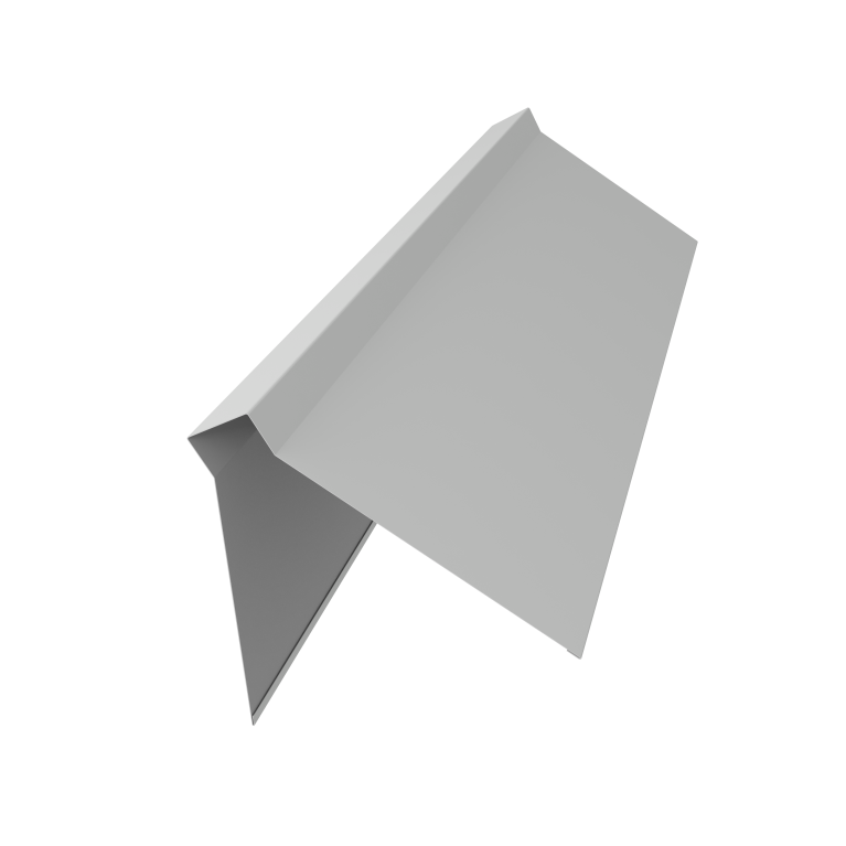 Планка конька плоского 220х50х220 0,45 Drap TX RAL 7047 телегрей 4 (3м)