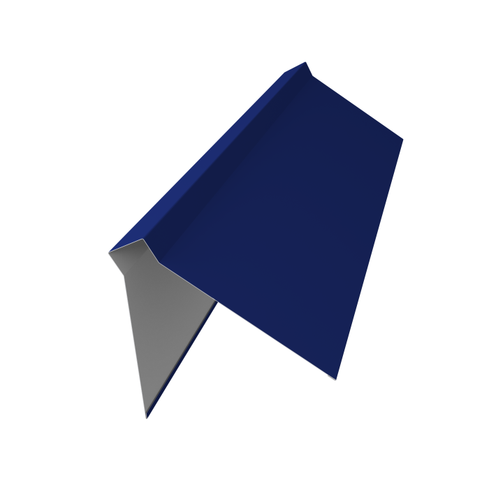 Планка конька плоского 220х50х220 0,45 PE с пленкой RAL 5002 ультрамариново-синий (3м)