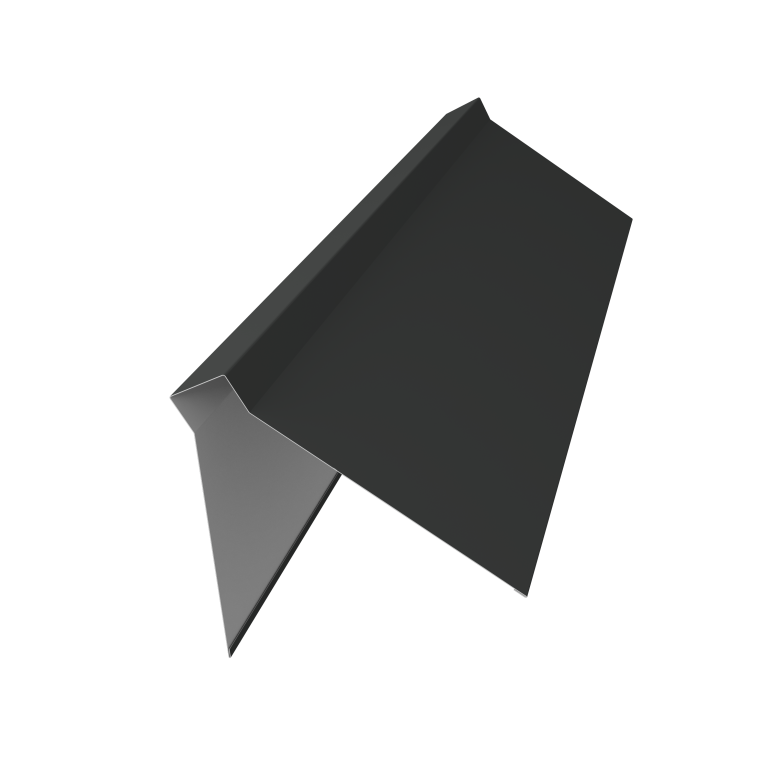 Планка конька плоского 220х50х220 0,5 Satin Matt RAL 7016 антрацитово-серый (3м)