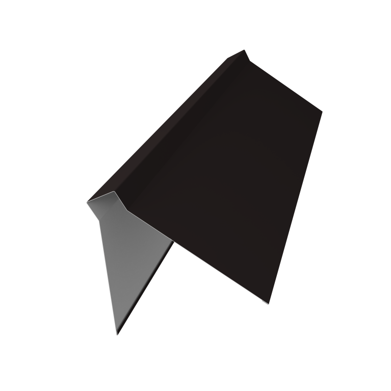 Планка конька плоского 220х50х220 0,5 Satin Matt RAL 9005 черный (3м)