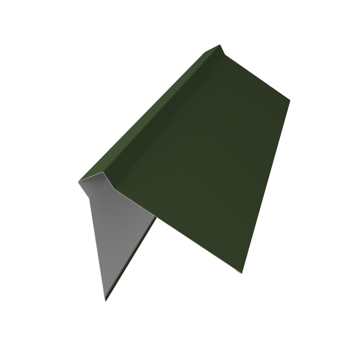 Планка конька плоского 220х50х220 0,5 Satin Matt TX RAL 6020 хромовая зелень (2м)