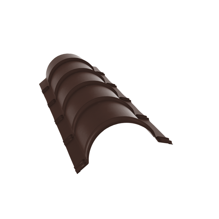 Планка конька полукруглого 0,45 Drap RAL 8017 шоколад (1,97м)