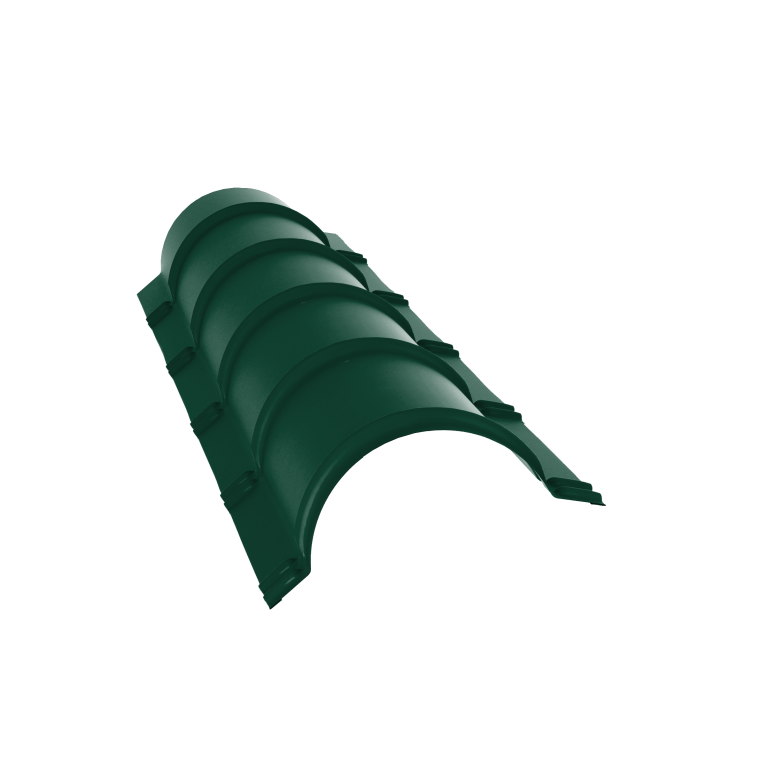 Планка конька полукруглого 0,45 Drap TX RAL 6005 зеленый мох (1,97м)