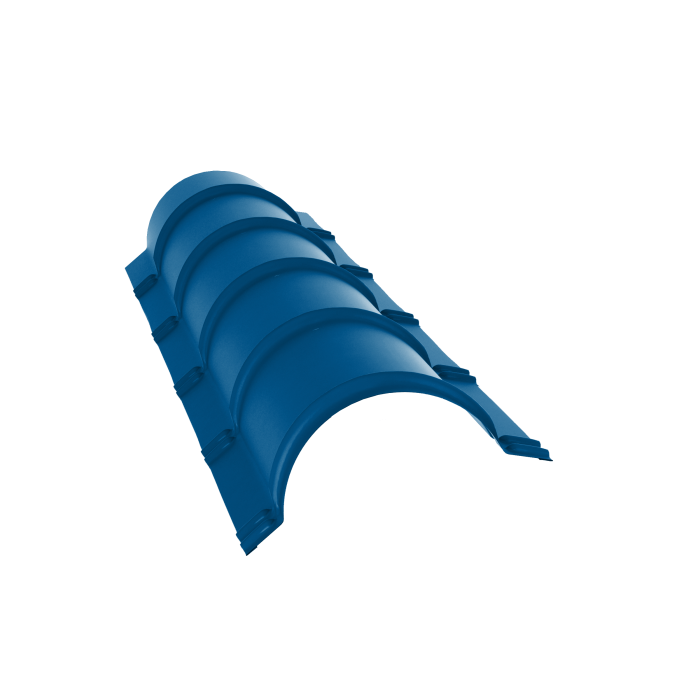 Планка конька полукруглого 0,5 Satin с пленкой RAL 5005 сигнальный синий (1,97м)