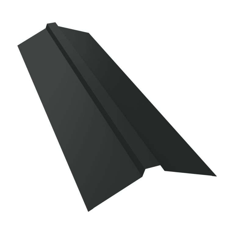 Планка конька прямоугольного 115х30х115 0,5 Satin Matt TX RAL 7016 антрацитово-серый (2м)