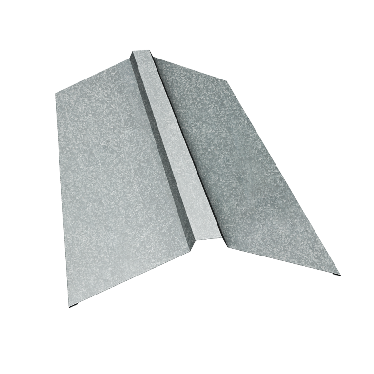 Планка конька прямоугольного 150х30х150 0,45 Zn (2м)