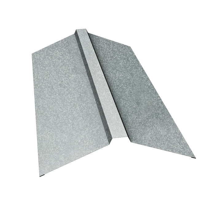 Планка конька прямоугольного 150х30х150 0,45 Zn (3м)