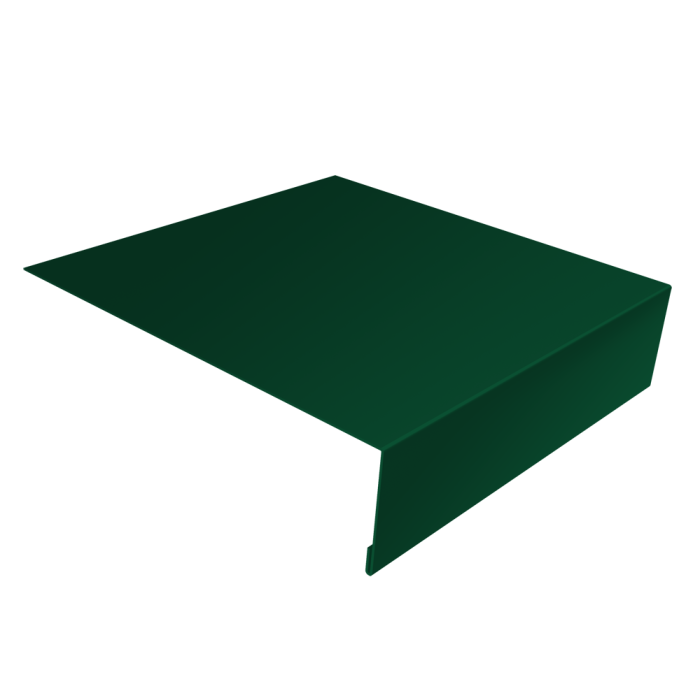 Планка лобовая/околооконная простая 190х50 0,45 PE-Double с пленкой RAL 6005 зеленый мох (3м)