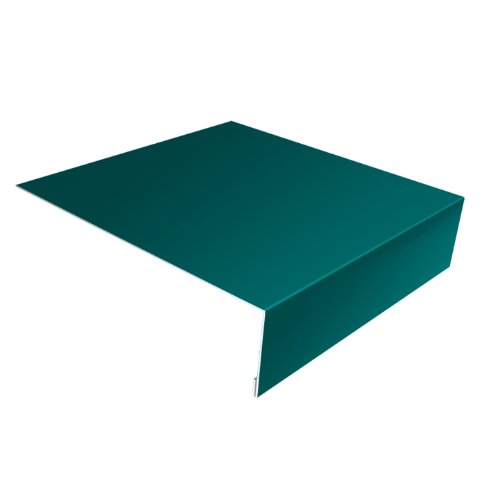 Планка лобовая/околооконная простая 190х50 0,45 PE с пленкой RAL 5021 водная синь (2м)