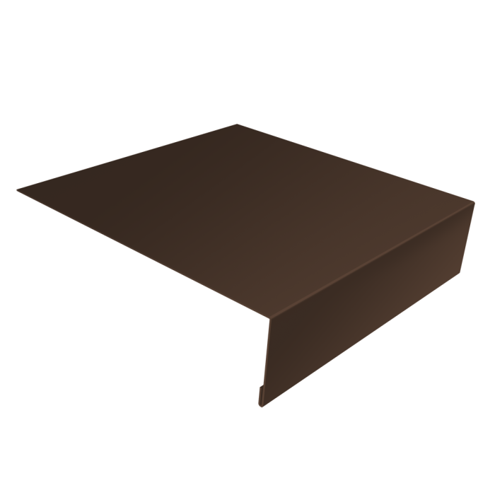 Планка лобовая/околооконная простая 190х50 0,5 Atlas X с пленкой RAL 8017 шоколад (2м)