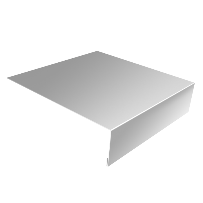 Планка лобовая/околооконная простая 190х50 0,5 PE с пленкой RAL 9003 сигнальный белый (2м)