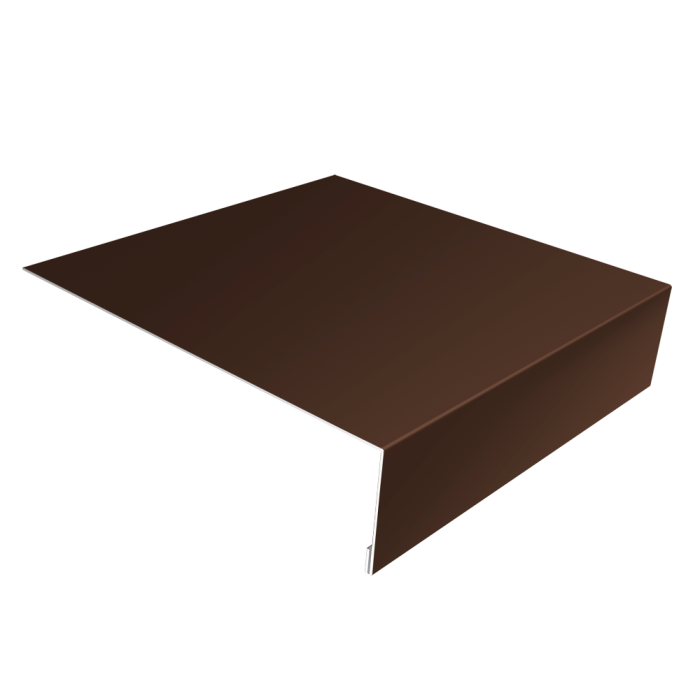 Планка лобовая/околооконная простая 190х50 0,5 Satin Matt RAL 8017 шоколад (2м)