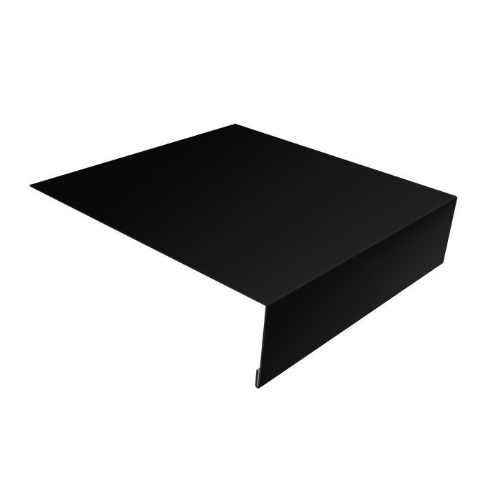 Планка лобовая/околооконная простая 190х50 0,5 Satin Matt TX RAL 9005 черный (3м)