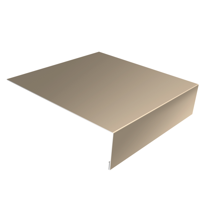 Планка лобовая/околооконная простая 190х50 0,5 Satin с пленкой RAL 1015 светлая слоновая кость (3м)