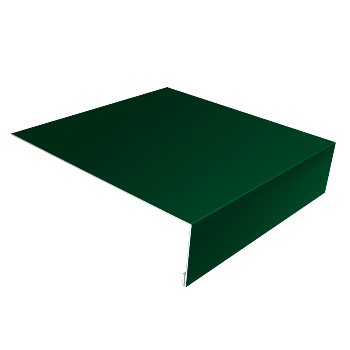 Планка лобовая/околооконная простая 190х50 0,5 Satin с пленкой RAL 6005 зеленый мох (2м)