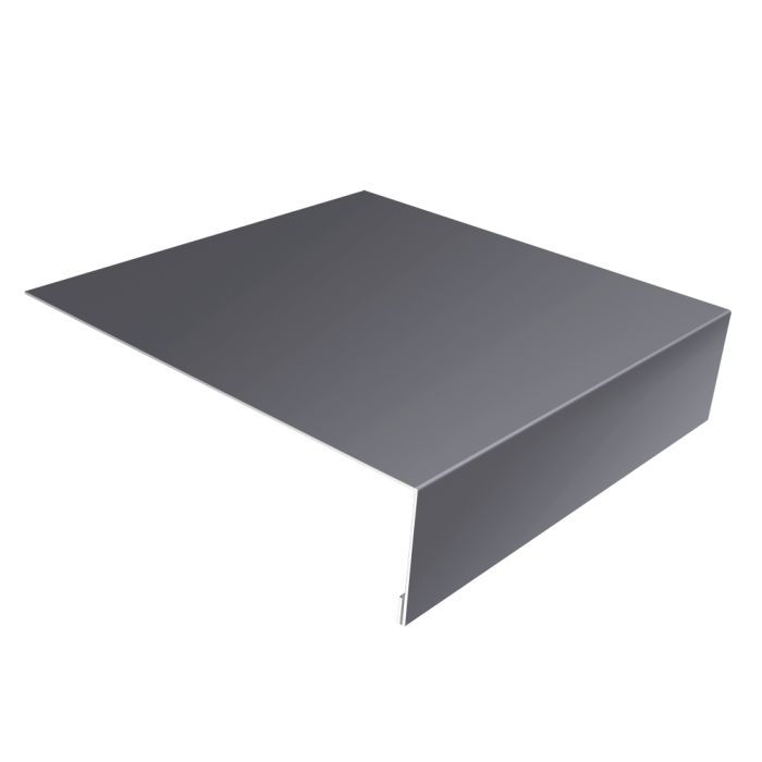 Планка лобовая/околооконная простая 190х50 0,5 Satin с пленкой RAL 7004 сигнальный серый (3м)